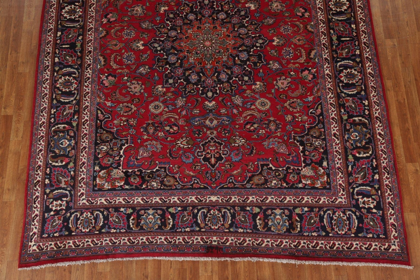 Handmade Wool Mashad Persian Area Rug 9x11