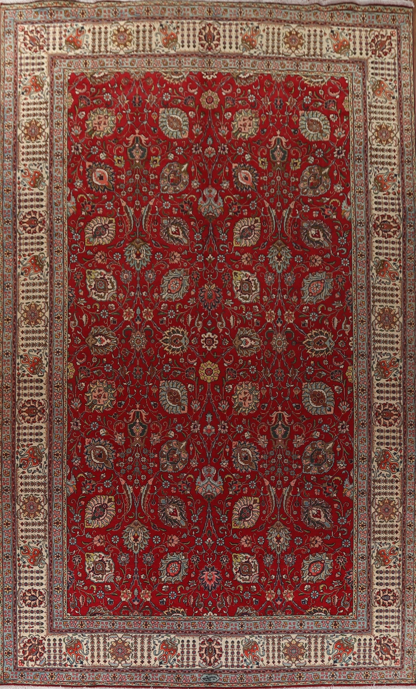 All-Over Floral Tabriz Large Persian Rug 10x16