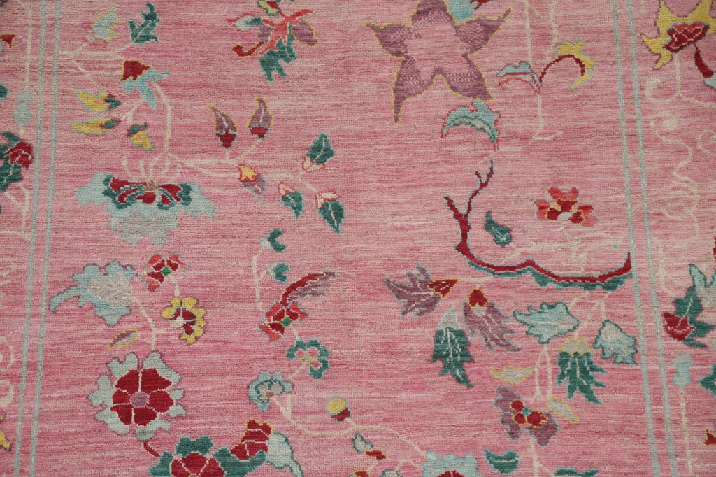 Pink Floral Art Deco Oriental Area Rug 5x7