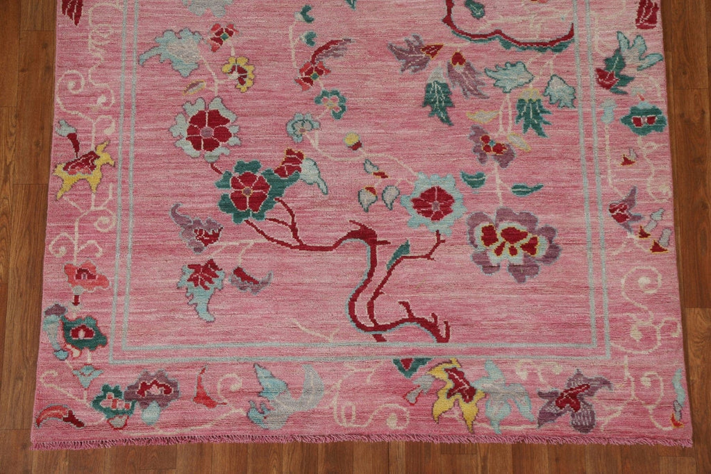 Pink Floral Art Deco Oriental Area Rug 5x7