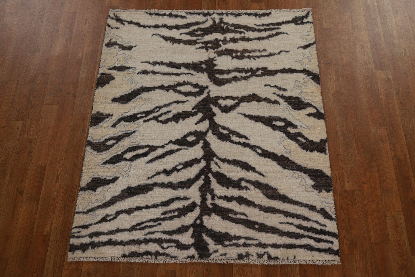 Handmade Abstract Oriental Area Rug 4x5