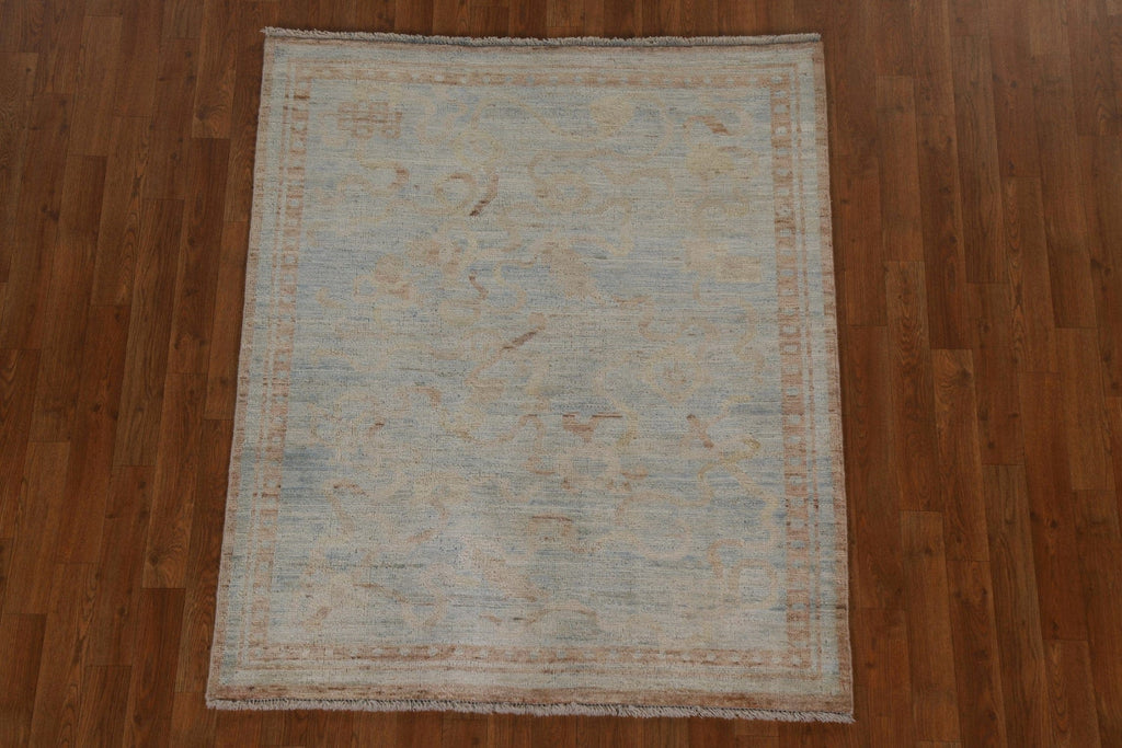 Vegetable Dye Art Deco Oriental Area Rug 4x5