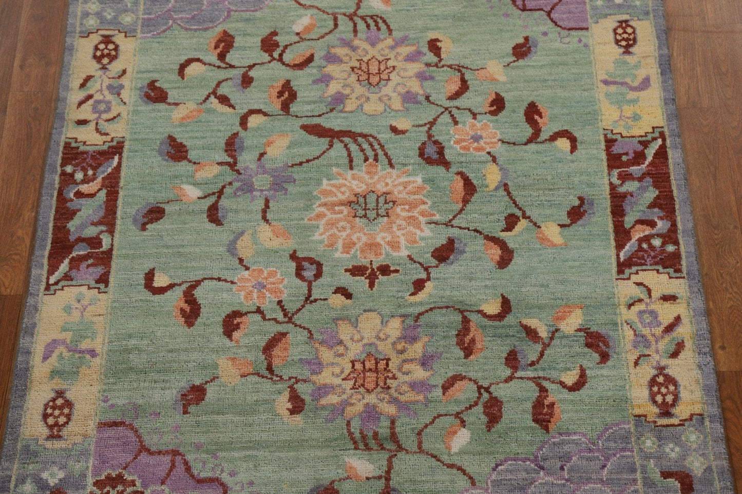 Vegetable Dye Art Deco Oriental Area Rug 4x5