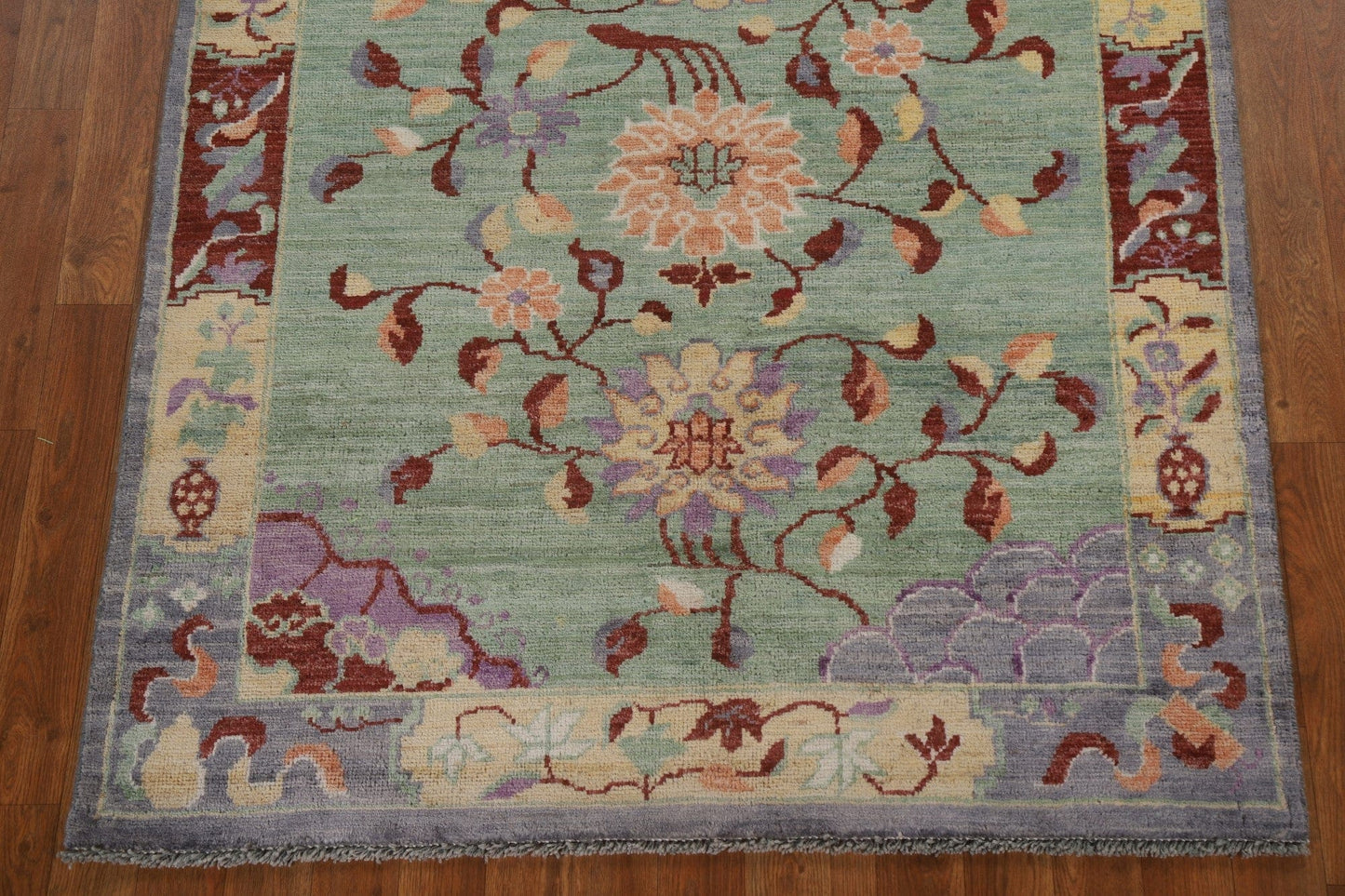 Vegetable Dye Art Deco Oriental Area Rug 4x5