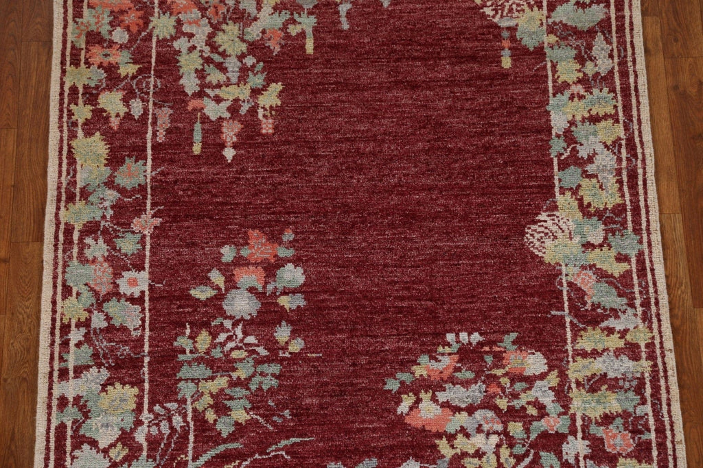 Vegetable Dye Art Deco Oriental Area Rug 4x5