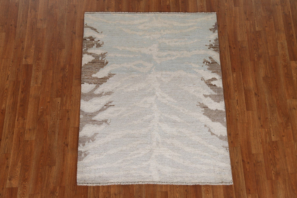 Vegetable Dye Abstract Oriental Area Rug 4x5