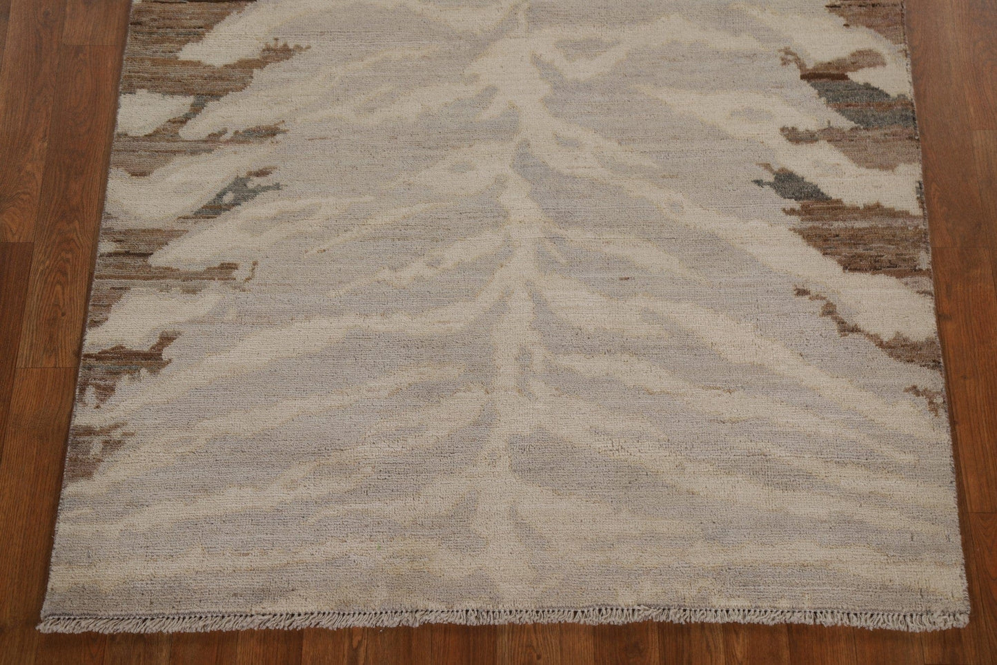 Vegetable Dye Abstract Turkish Area Rug 4x5