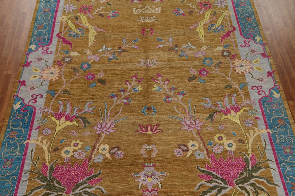 Vegetable Dye Art Deco Oriental Area Rug 9x12