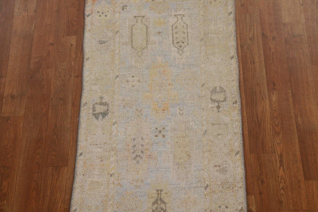 Vegetable Dye Handmade Oushak Turkish Area Rug 2x4