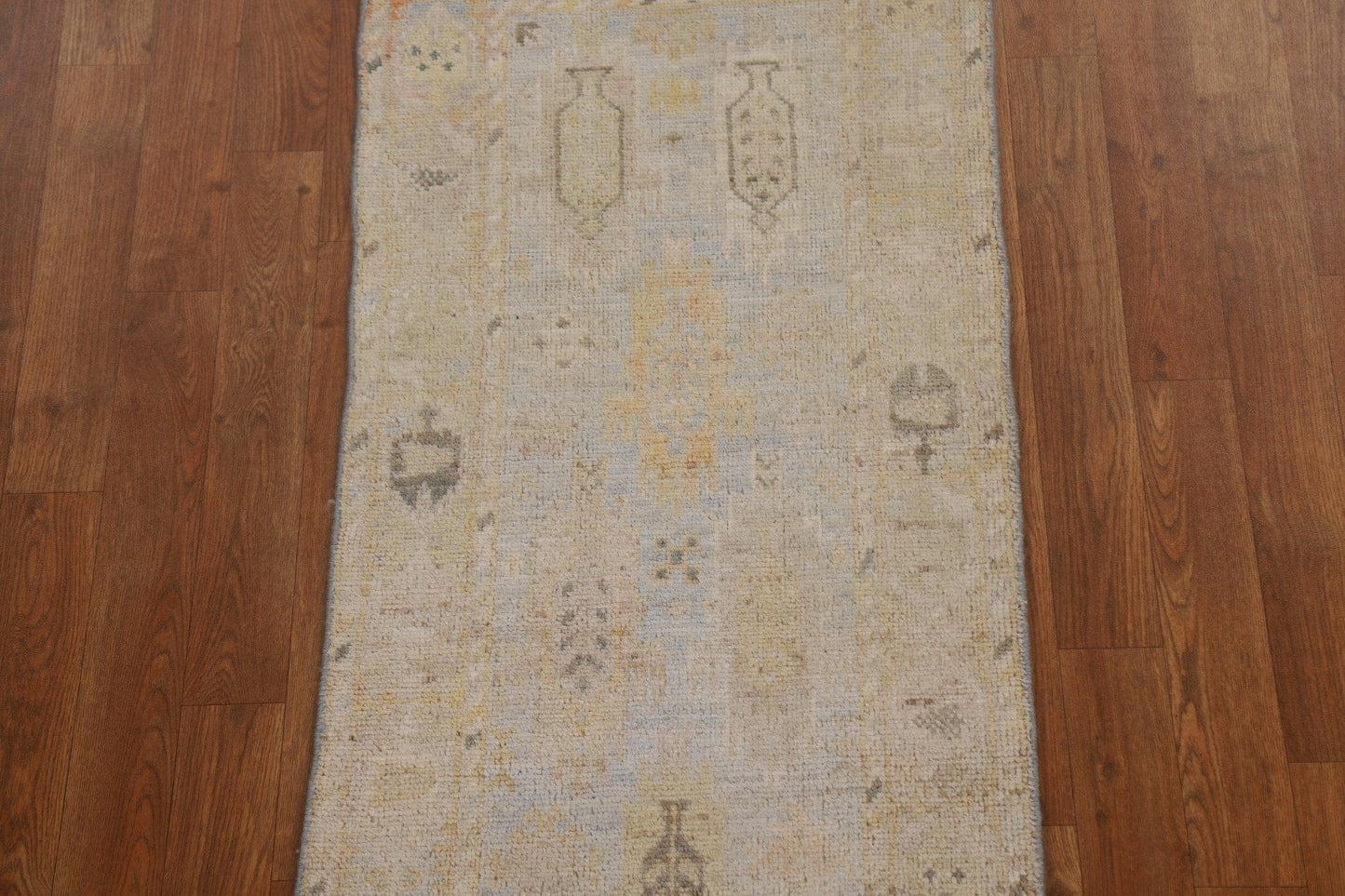 Vegetable Dye Handmade Oushak Turkish Area Rug 2x4