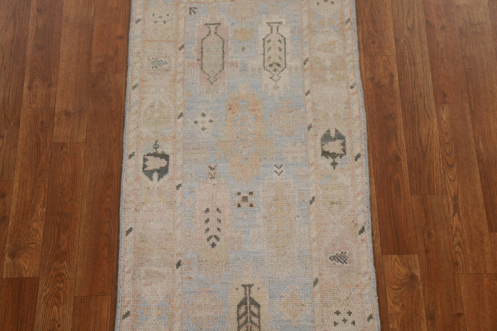 Vegetable Dye Oushak Turkish Wool Rug 2x4