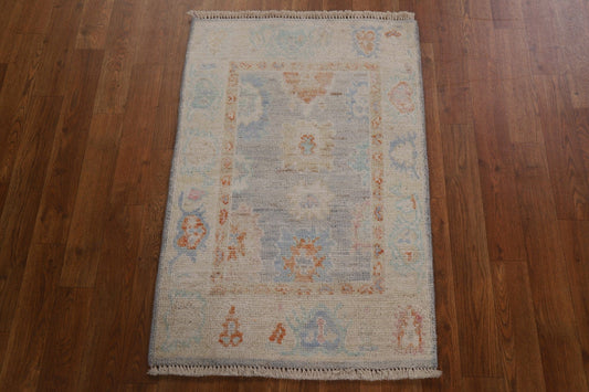 Geometric Oushak Oriental Area Rug 2x3