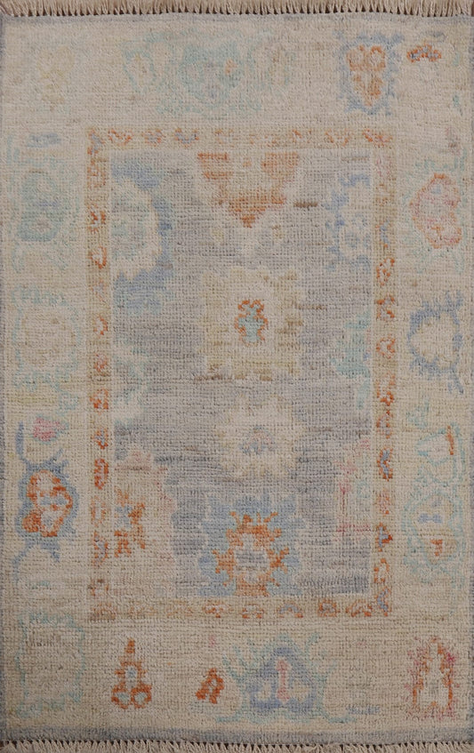 Geometric Oushak Oriental Area Rug 2x3