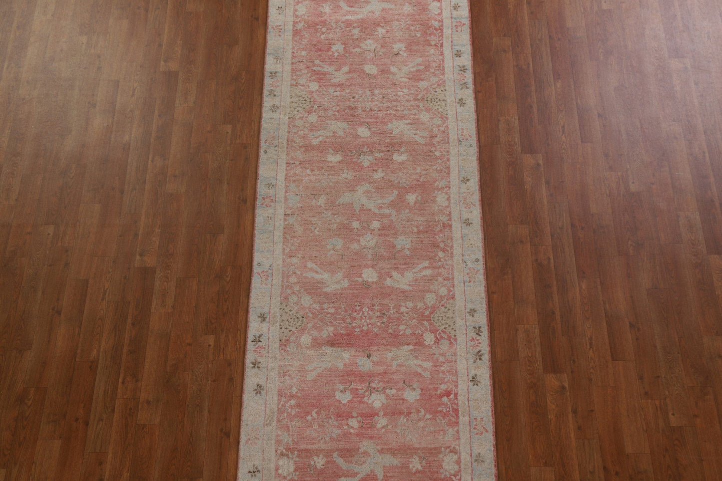 Vegetable Dye Oushak Turkish Runner Rug 3x12