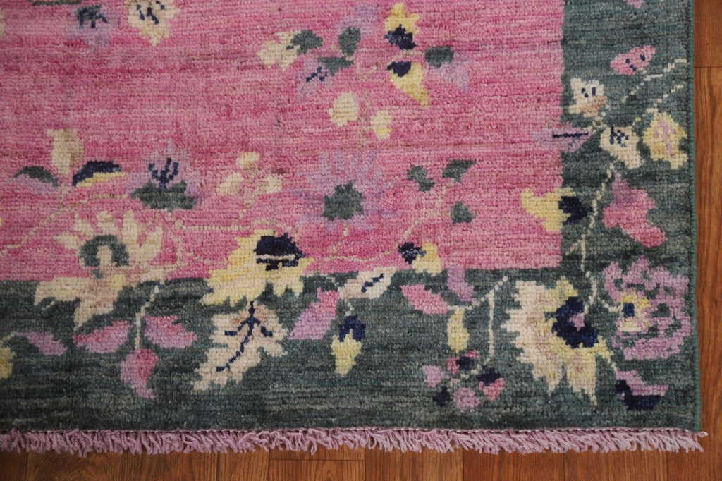 Vegetable Dye Art Deco Oriental Area Rug 4x5