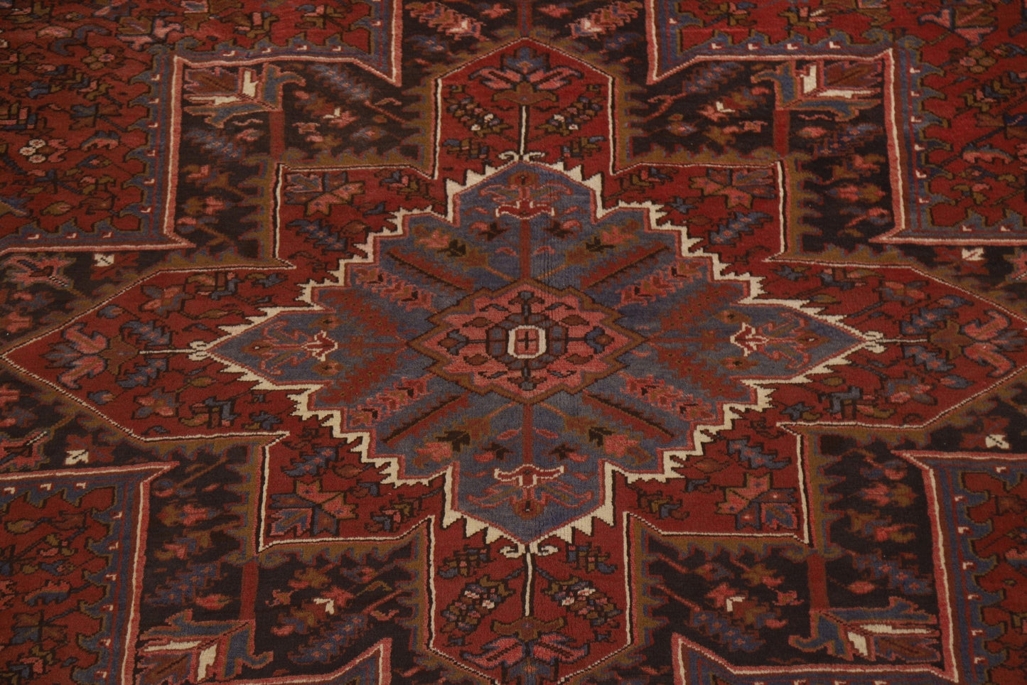 Geometric Wool Heriz Persian Area Rug 10x13