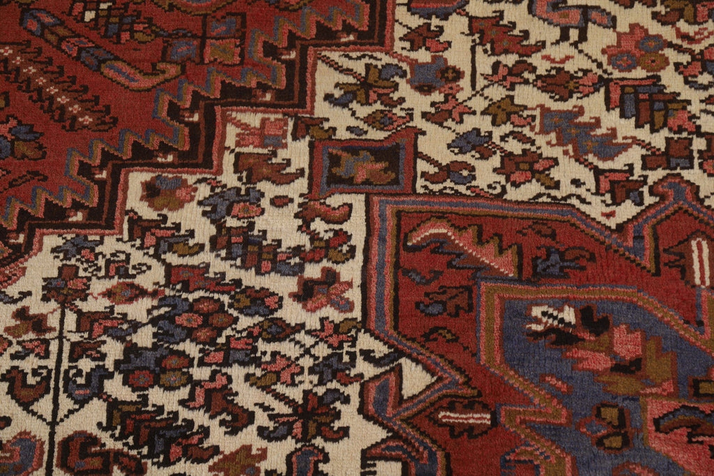 Geometric Wool Heriz Persian Area Rug 10x13