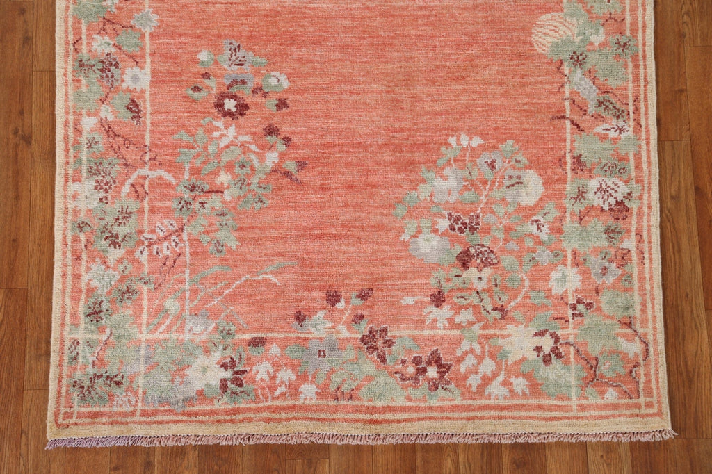 Vegetable Dye Art Deco Oriental Area Rug 4x5