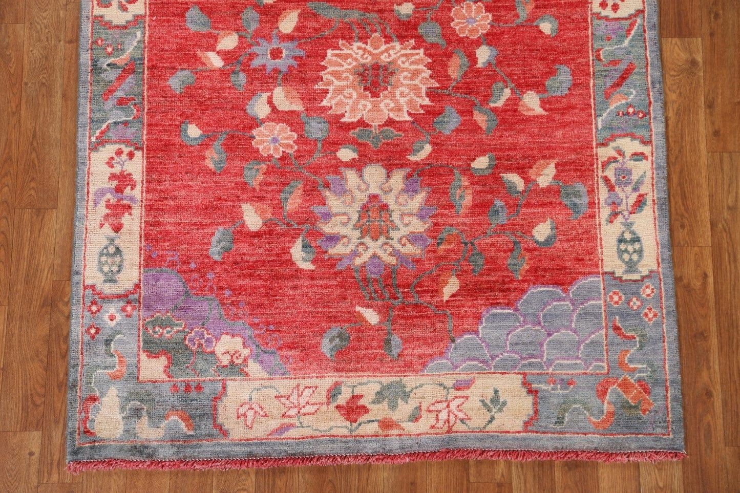 Vegetable Dye Art Deco Oriental Area Rug 4x5