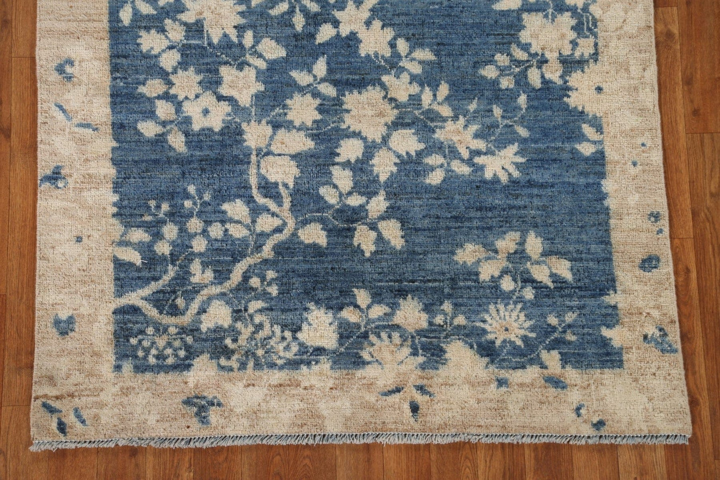 Vegetable Dye Floral Art Deco Oriental Area Rug 4x5