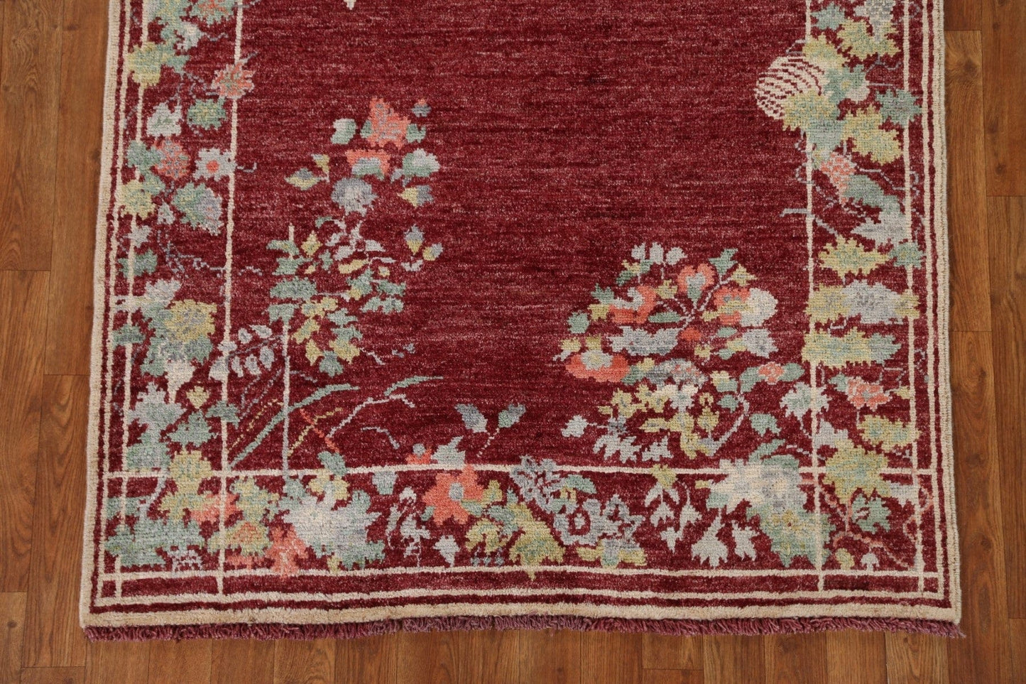 Vegetable Dye Art Deco Oriental Area Rug 4x5