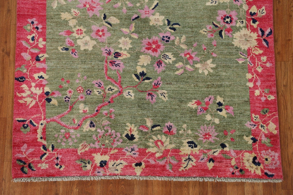 Vegetable Dye Art Deco Oriental Area Rug 4x5