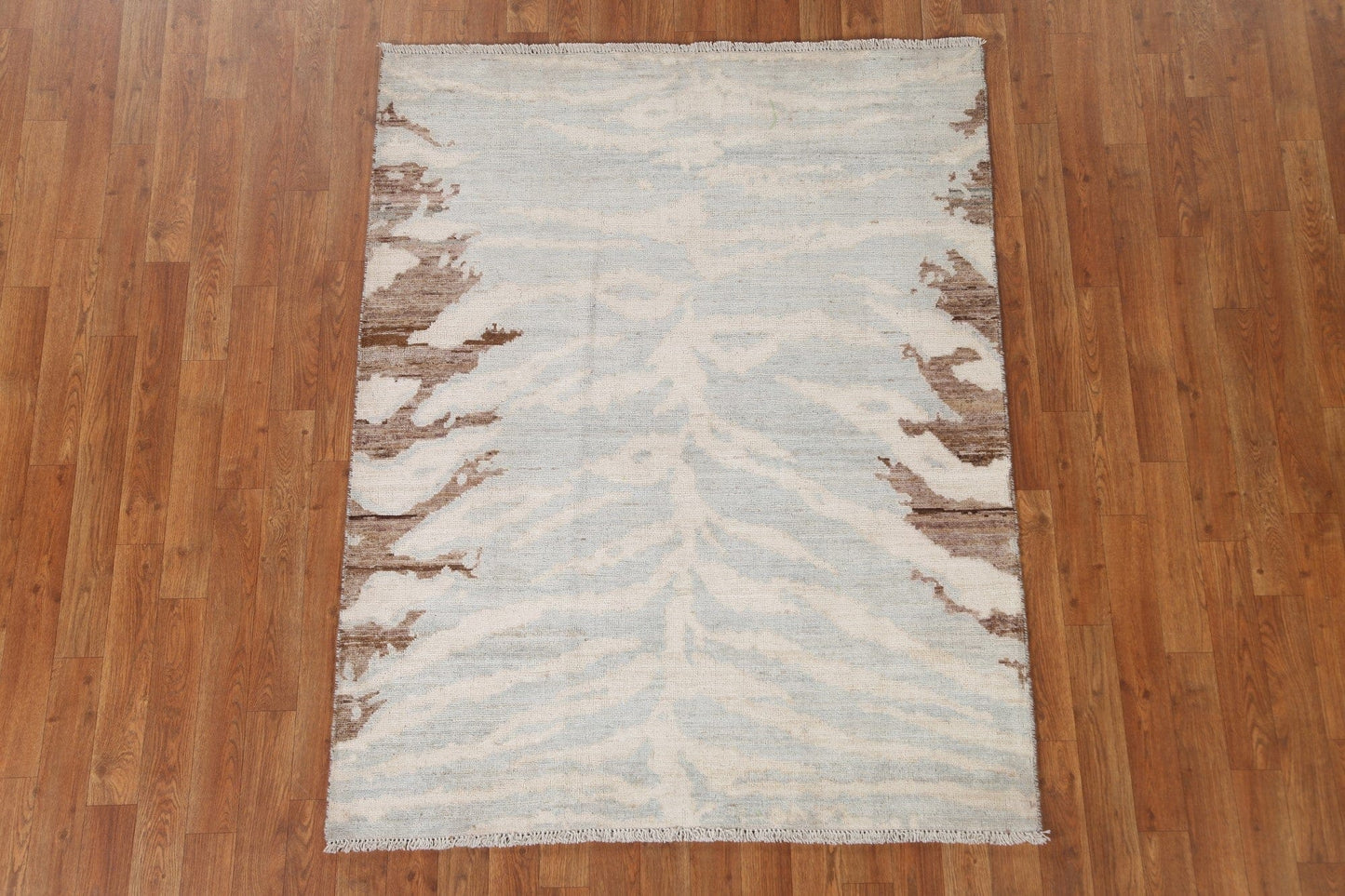 Vegetable Dye Abstract Oriental Area Rug 4x5