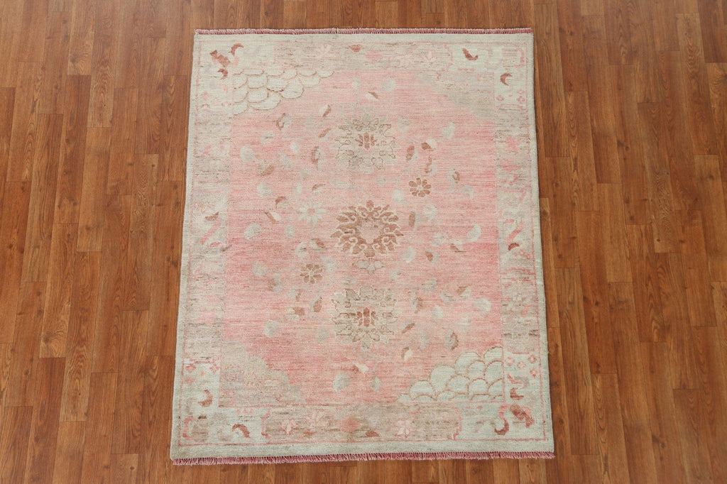 Vegetable Dye Oushak Oriental Area Rug 4x5