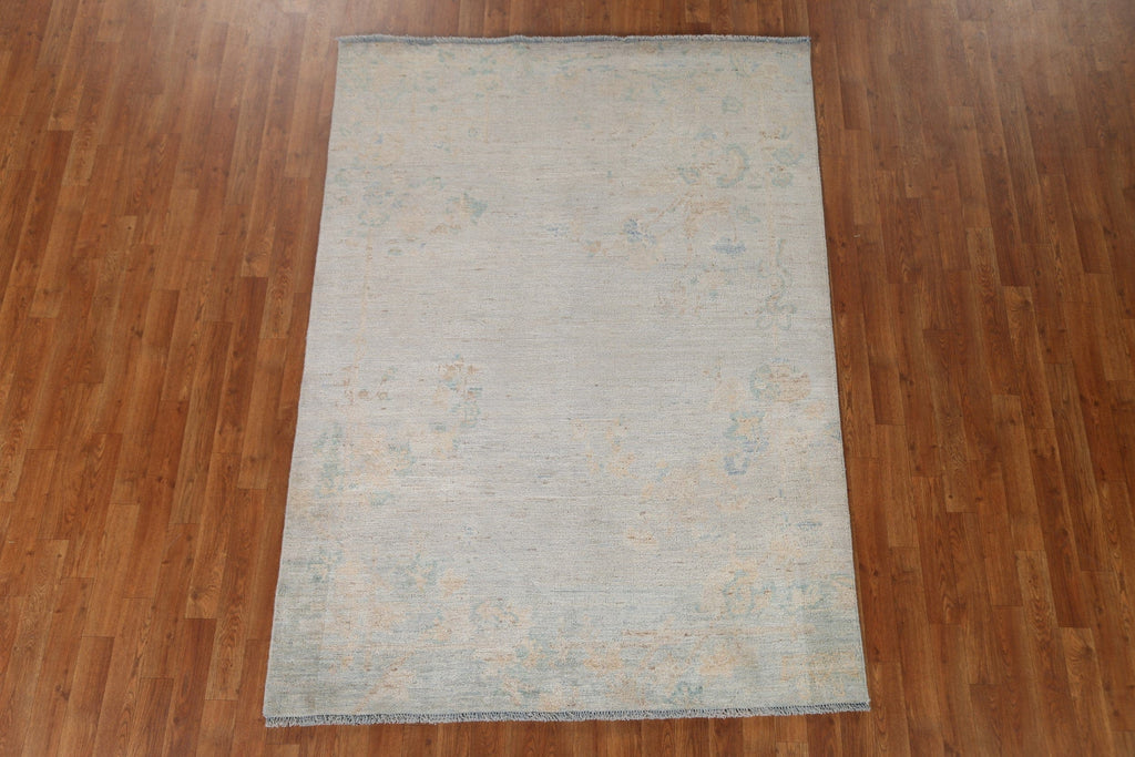 Vegetable Dye Oushak Turkish Area Rug 5x7