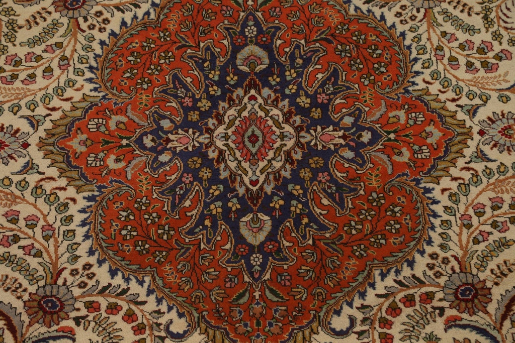 Vintage Wool Tabriz Persian Area Rug 10x13