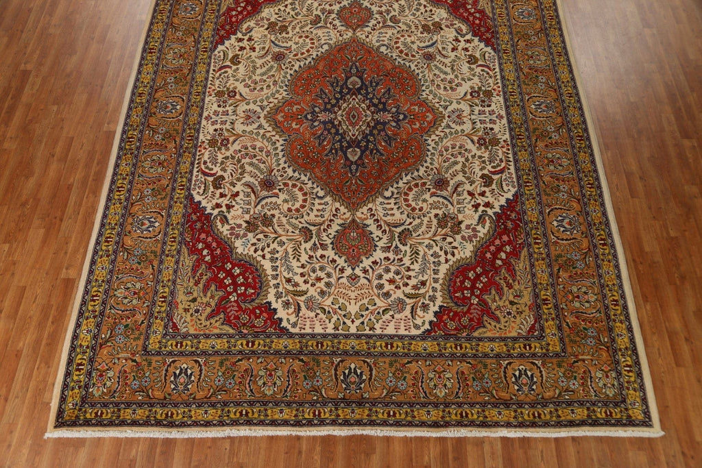 Vintage Wool Tabriz Persian Area Rug 10x13