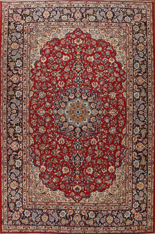 Vintage Red Najafabad Persian Area Rug 10x13