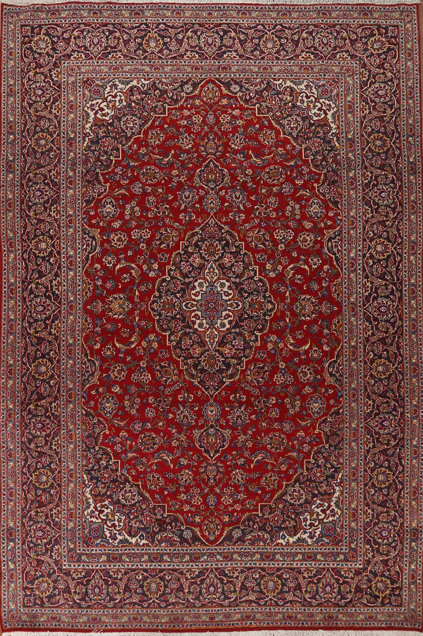 Traditional Red Kashan Persian Area Rug 8x11