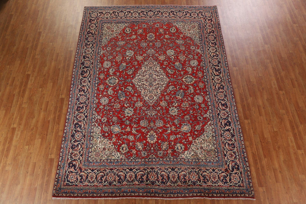 Red Floral Sarouk Persian Area Rug 9x12