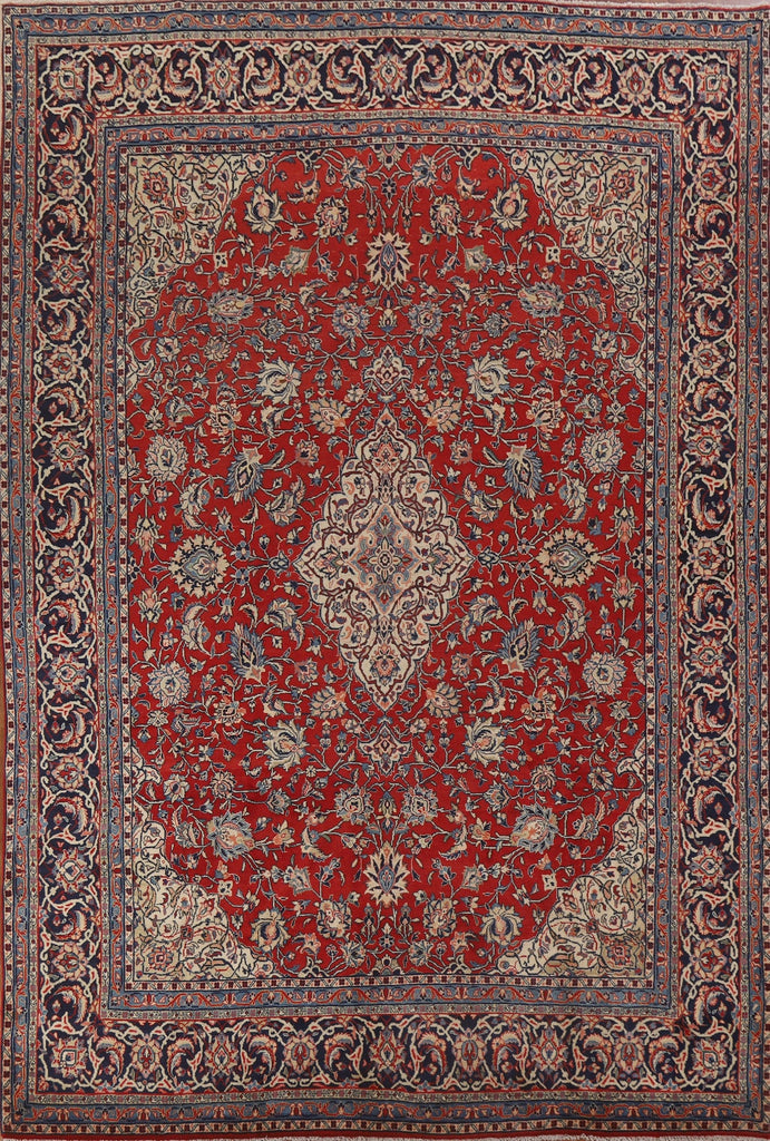 Red Floral Sarouk Persian Area Rug 9x12