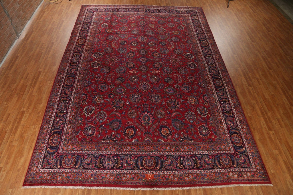 Vegetable Dye Large Mashad Persian Rug 12x17