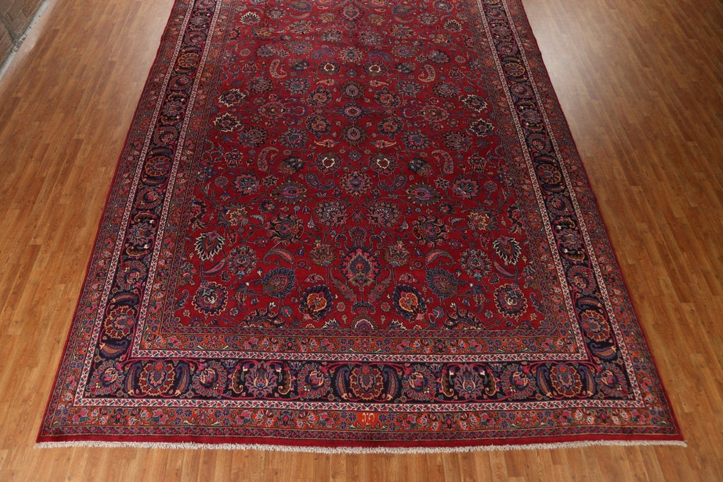 Vegetable Dye Large Mashad Persian Rug 12x17