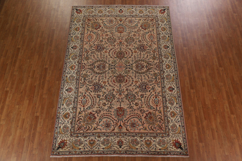 All-Over Floral Tabriz Persian Area Rug 8x11