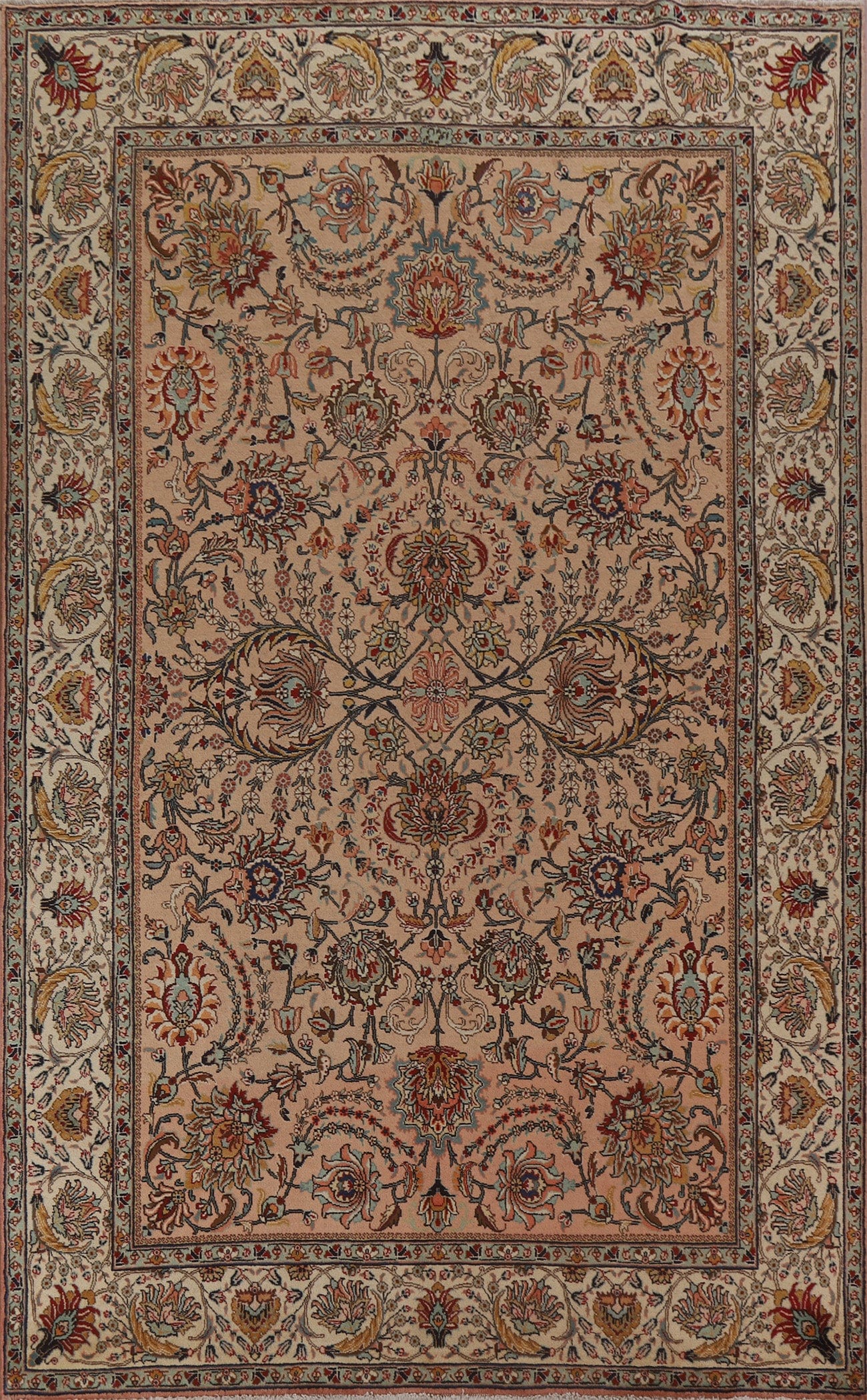 All-Over Floral Tabriz Persian Area Rug 8x11