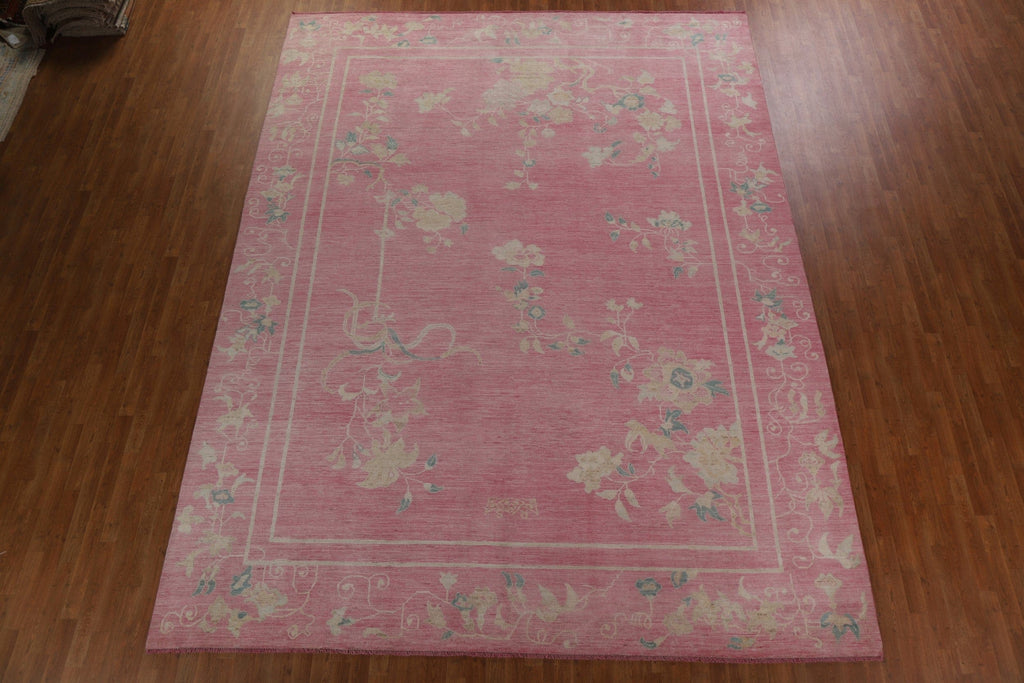 Vegetable Dye Art Deco Oriental Area Rug 11x14