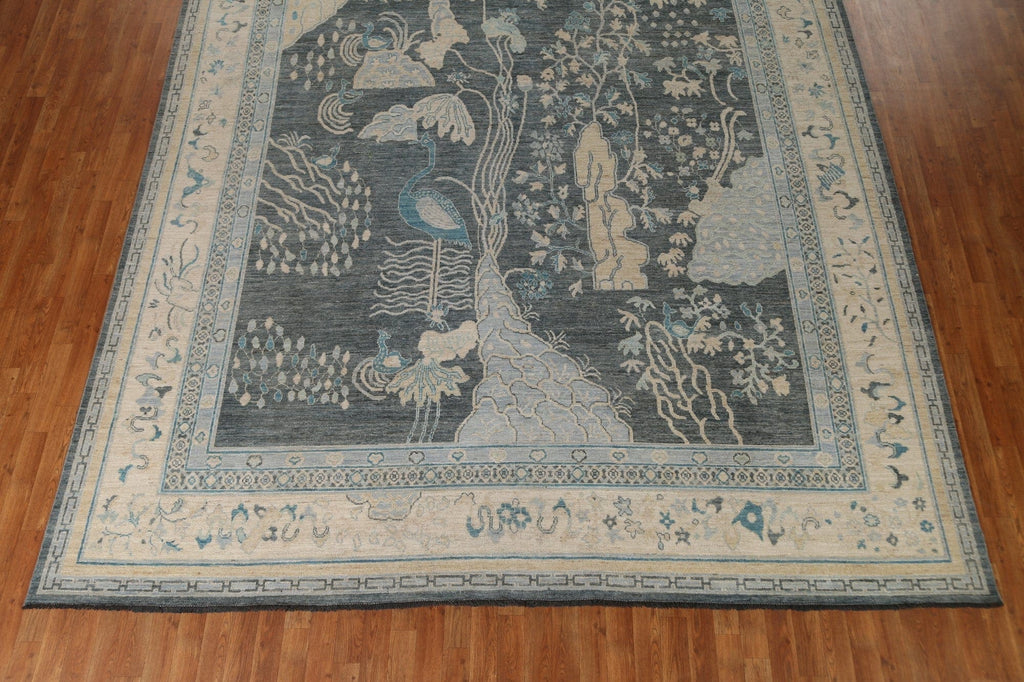 Vegetable Dye Art Deco Oriental Area Rug 10x14