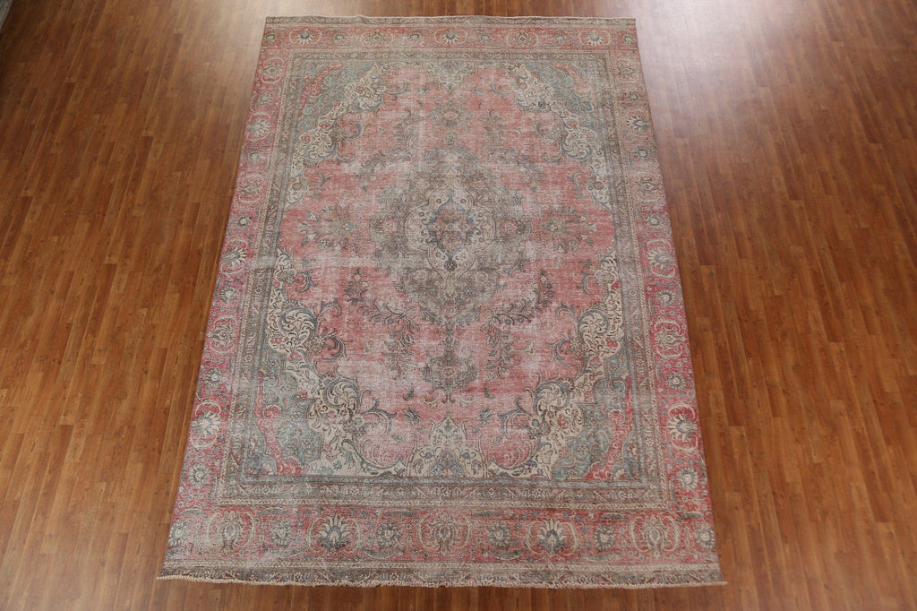 Vintage Wool Tabriz Persian Area Rug 9x13