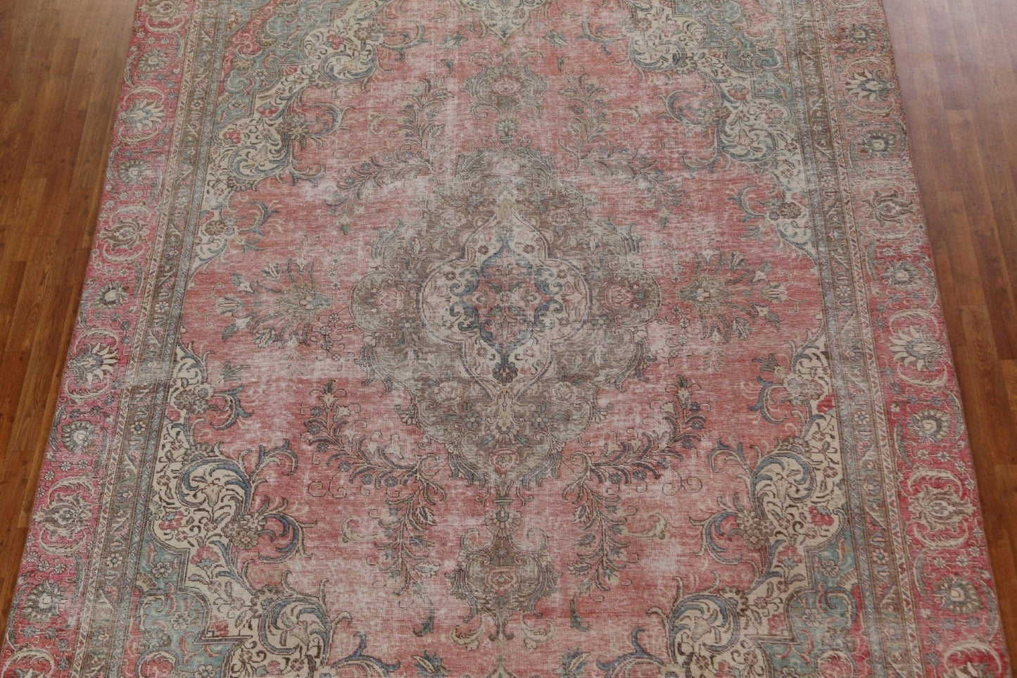 Vintage Wool Tabriz Persian Area Rug 9x13