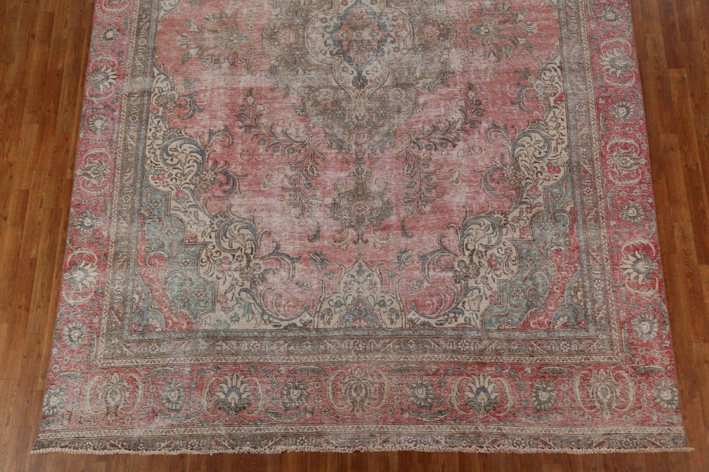 Vintage Wool Tabriz Persian Area Rug 9x13