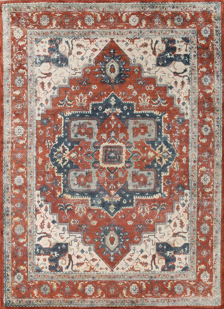 Geometric Heriz Oriental Area Rug 8x10