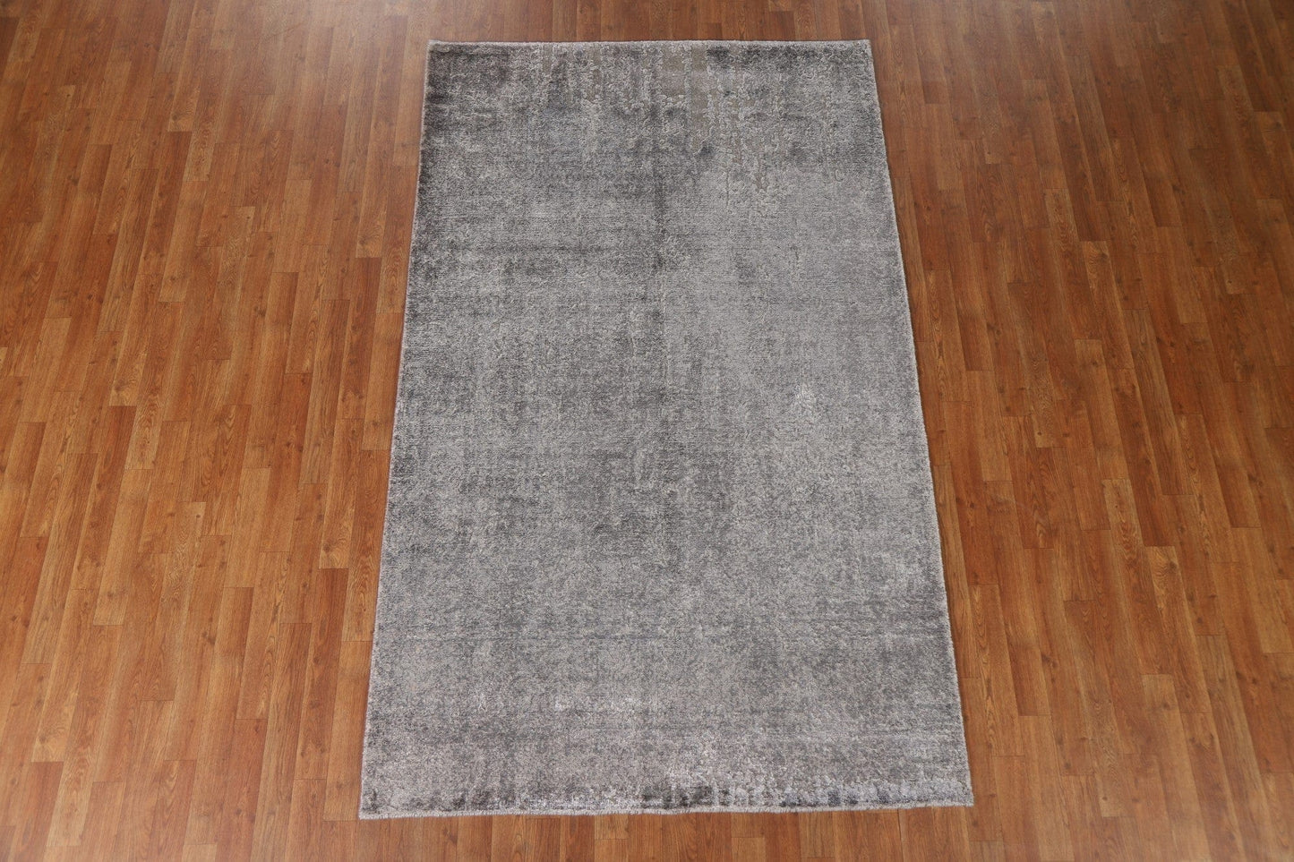 Silver Gray Abstract Area Rug 5x8