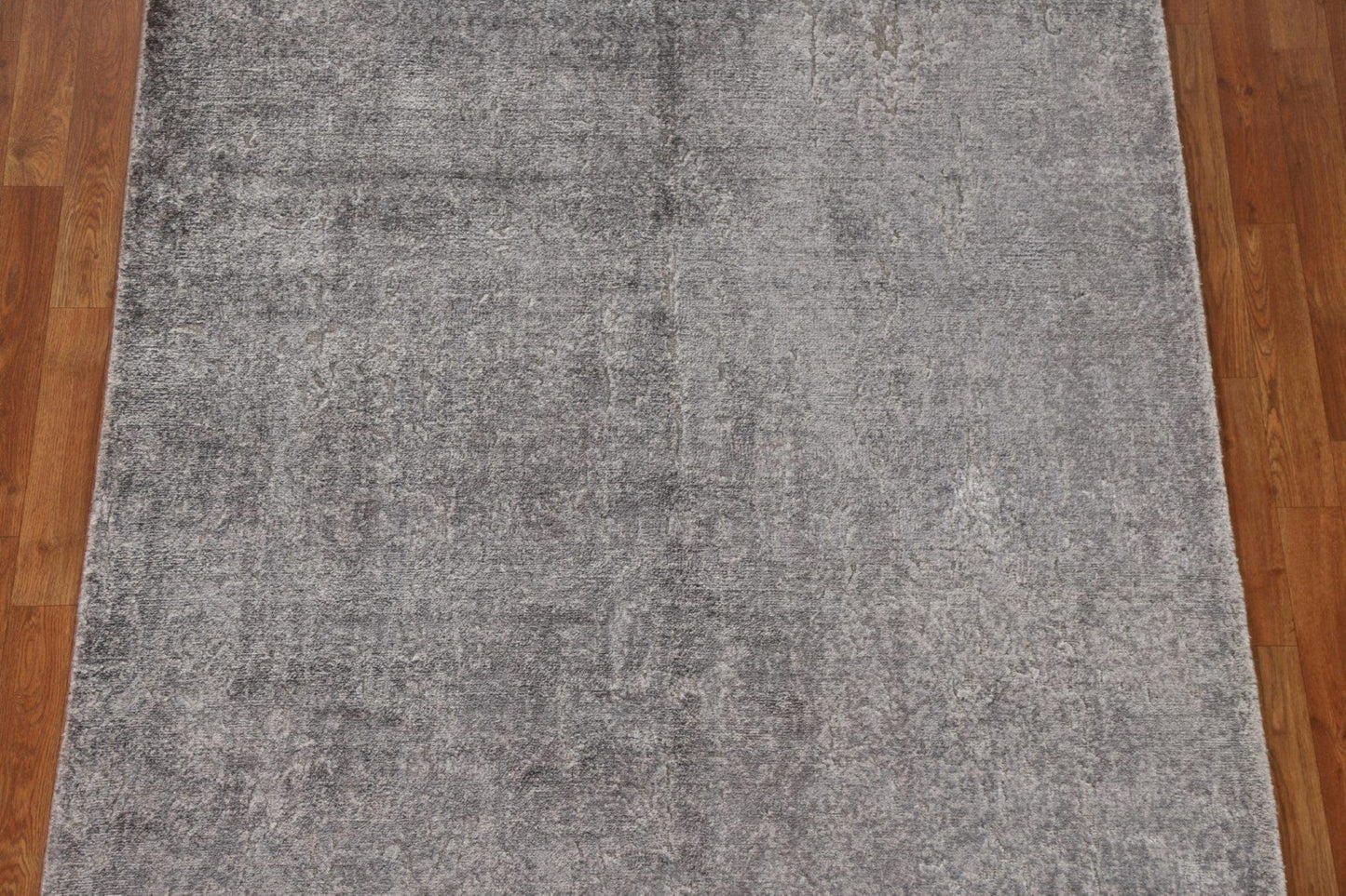 Silver Gray Abstract Area Rug 5x8