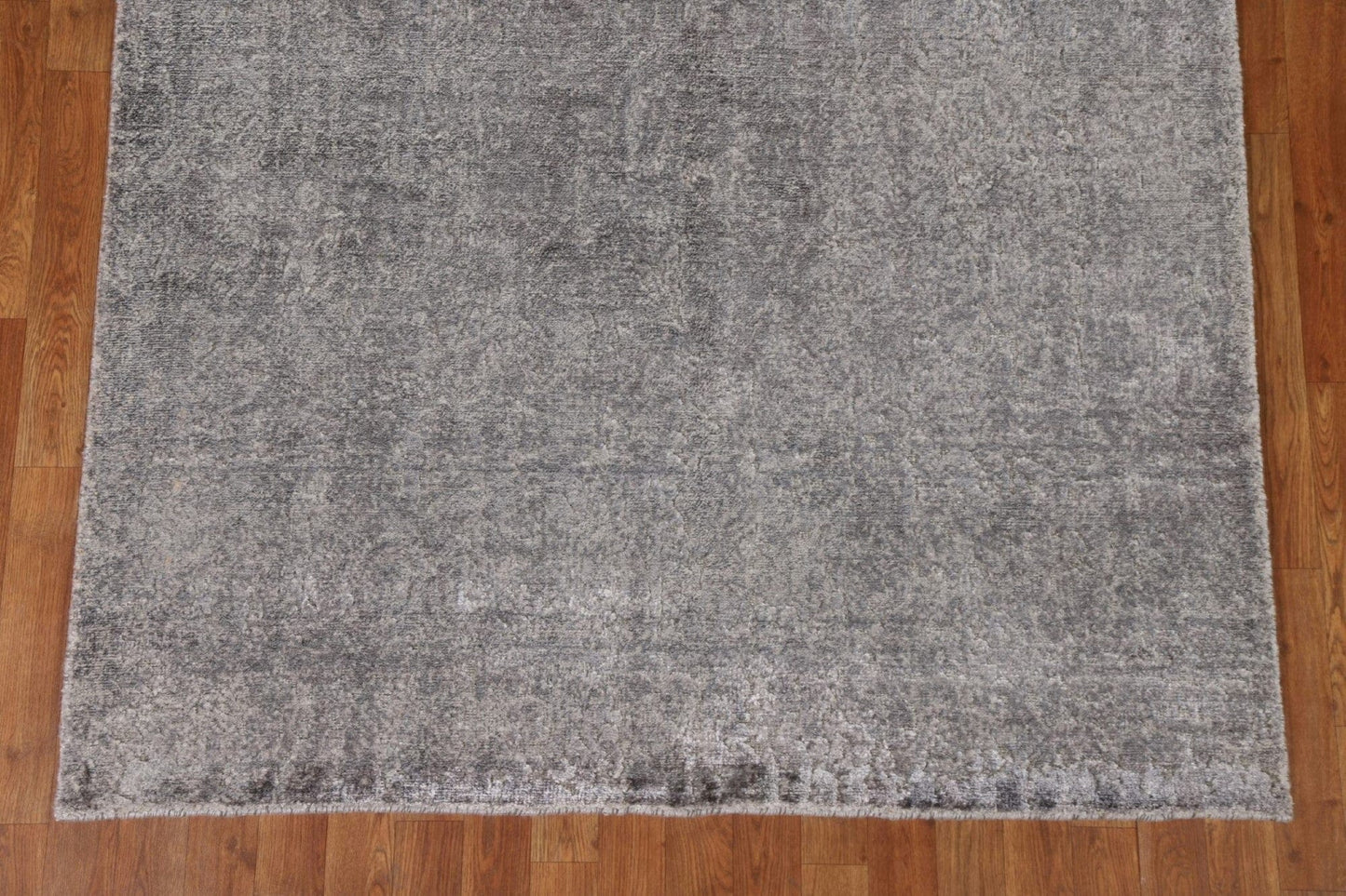 Silver Gray Abstract Area Rug 5x8