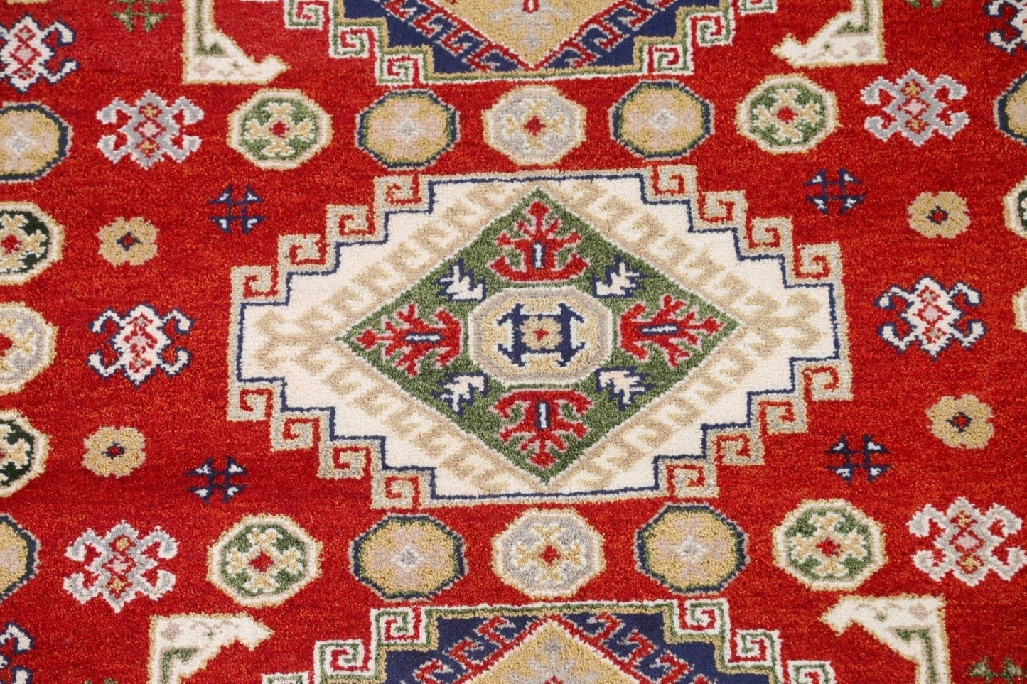 Red Wool Kazak Oriental Area Rug 7x8