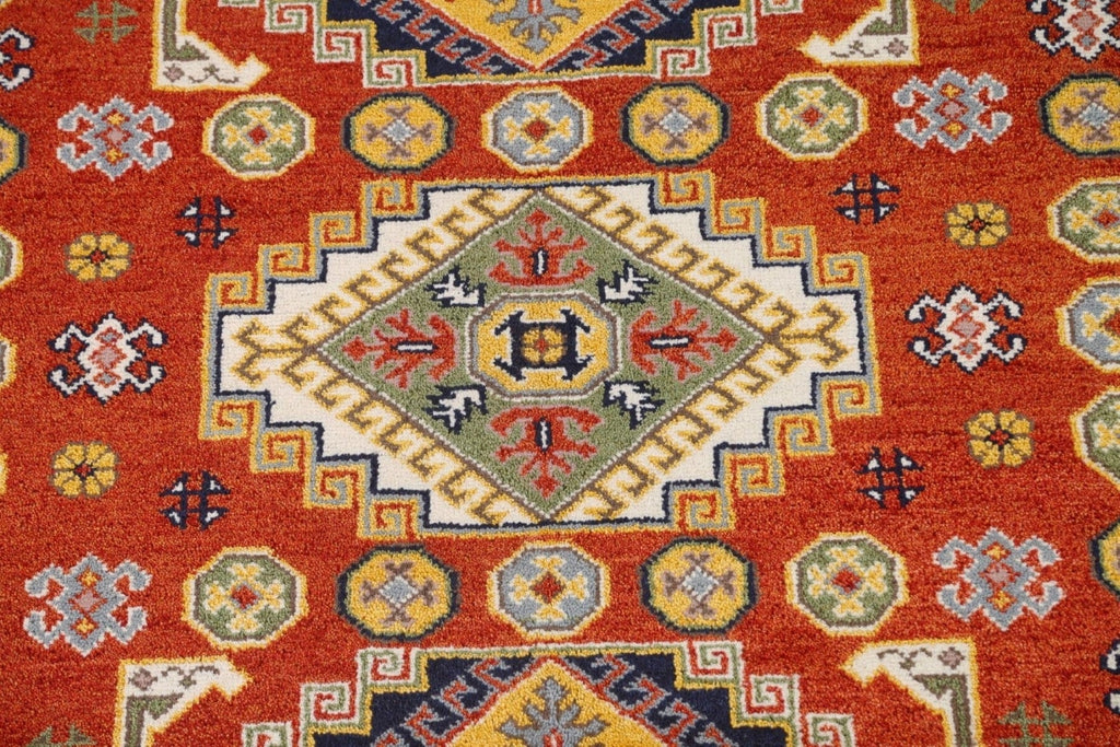 Hand-Knotted Kazak Oriental Area Rug 7x8